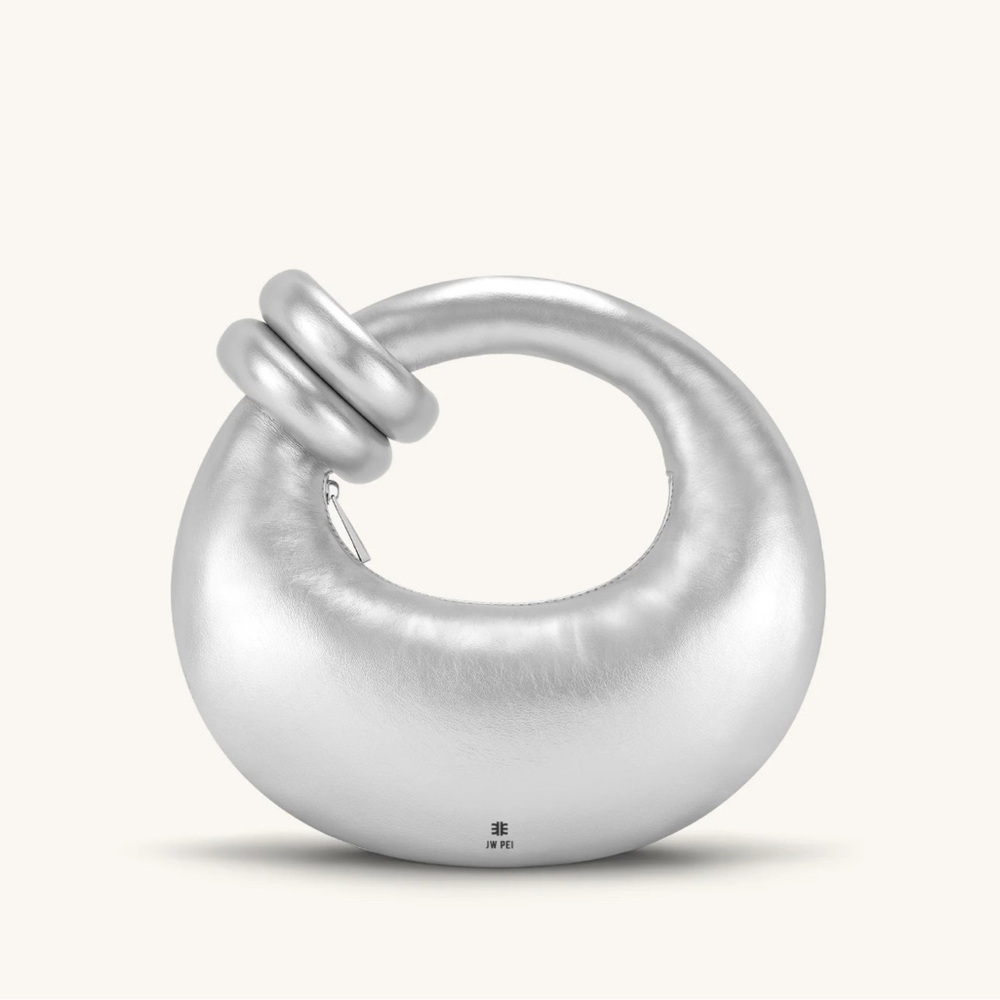 Silver Circular Handbag